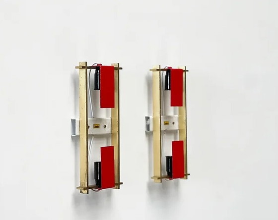 Image 1 of Couple of brass wall lamps by Lumière