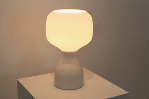 Lampe de table Philips en verre opalin blanc