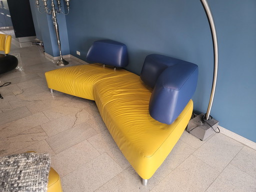 Leolux sofa with footstool