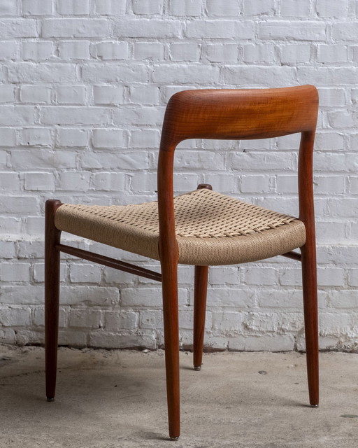 1X Niels Møller Dining Chair Model 75 In Teak, 1960S Denmark