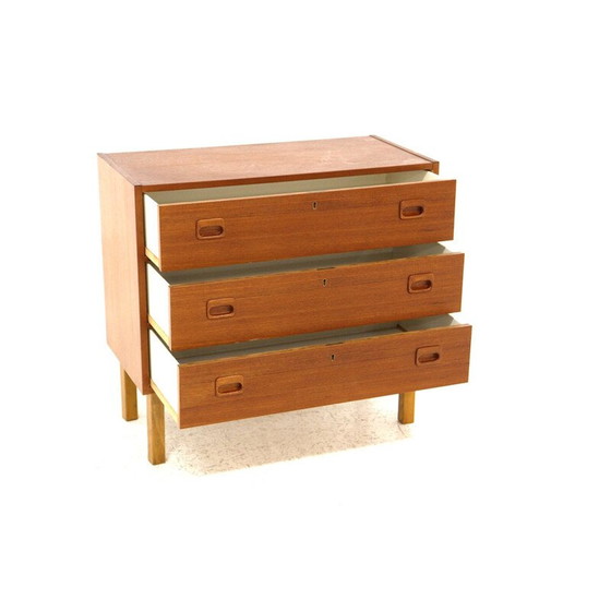 Image 1 of Vintage teak and beechwood chest of drawers, Sweden 1960s
