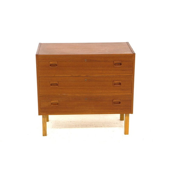 Image 1 of Vintage teak and beechwood chest of drawers, Sweden 1960s