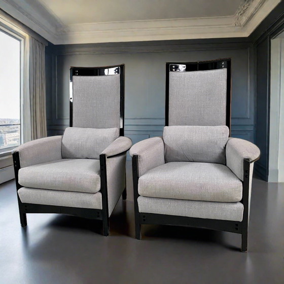 Image 1 of 2 X Giorgetti Armchairs Italian Design Umberto Asnago