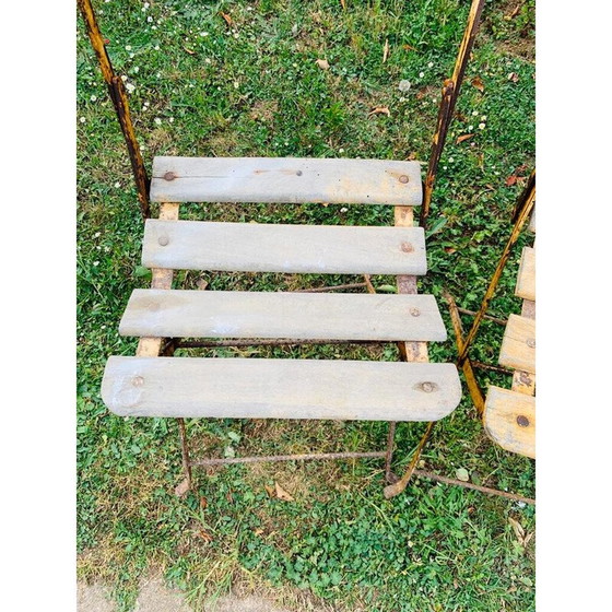Image 1 of Set of 4 vintage folding garden chairs