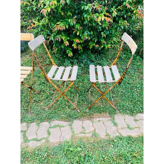 Image 1 of Set of 4 vintage folding garden chairs