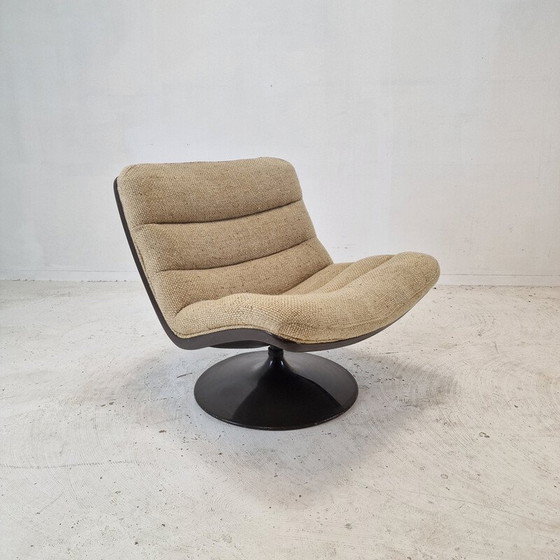 Image 1 of Pair of vintage model 975 armchairs in fiberglass and metal by Geoffrey Harcourt for Artifort, 1970