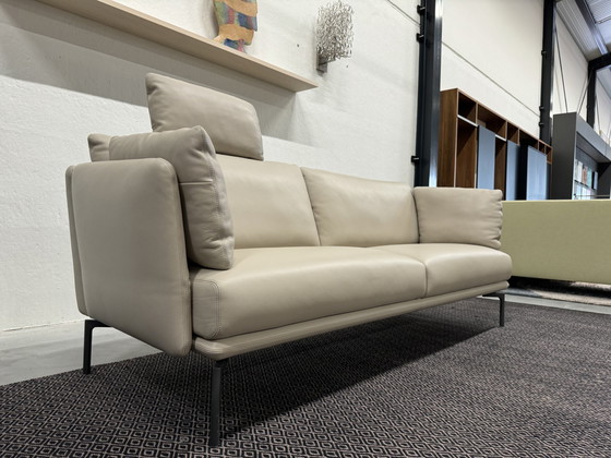 Image 1 of Intertime Weibel Weibel Mara 4 Seater Sofa Leather Greige