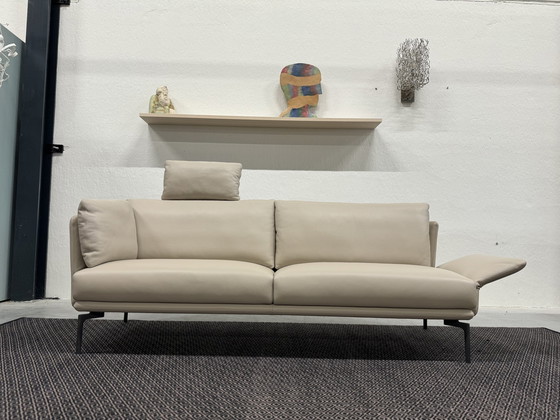 Image 1 of Intertime Weibel Weibel Mara 4 Seater Sofa Leather Greige