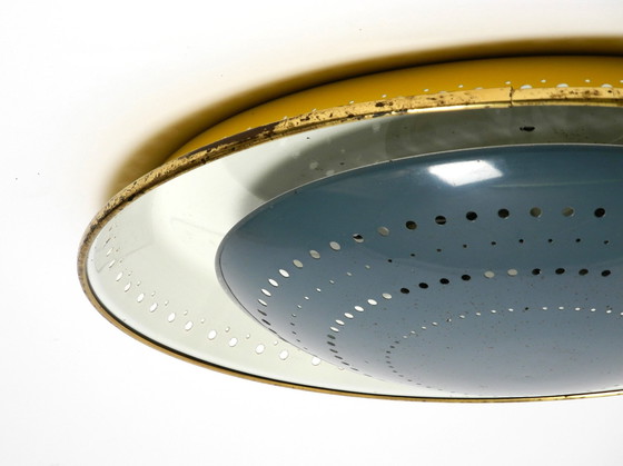 Image 1 of Very Rare Mid Century Modern Metal Ceiling Or Wall Lamp By Ernest Igl For Hillebrand