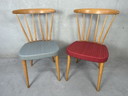 2 sedie vintage con doghe in legno di faggio