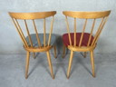 2 sedie vintage con doghe in legno di faggio