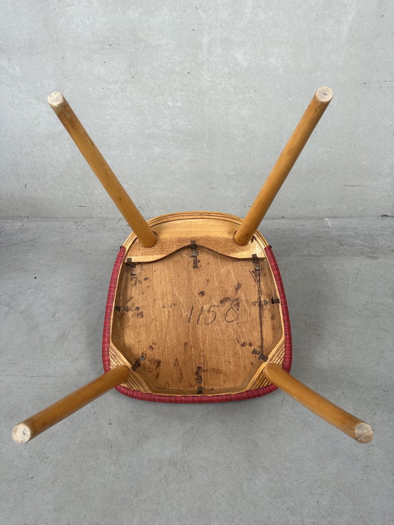 Image 1 of 2x chaises de bar vintage en bois de hêtre