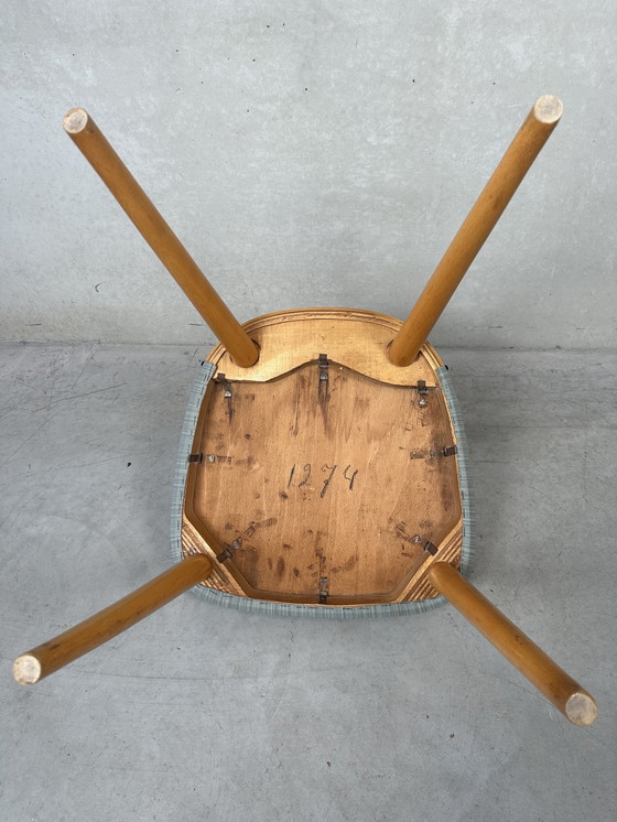 Image 1 of 2x chaises de bar vintage en bois de hêtre