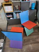 2x sedia Verner disegnata da Verner Panton
