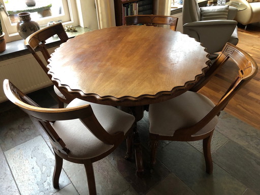 Vintage Dining Room Set With Six Chairs