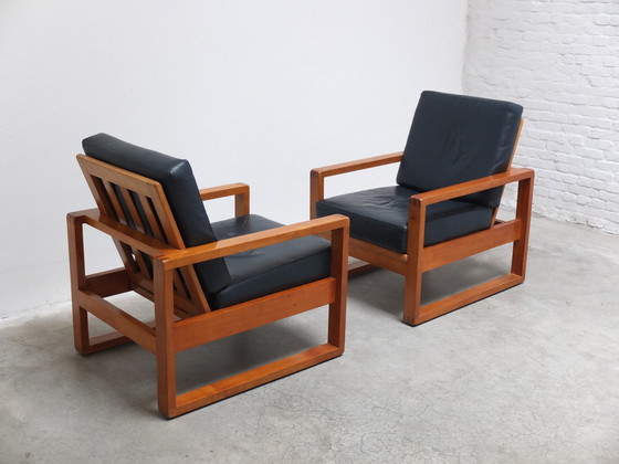 Image 1 of Paire unique de chaises longues modernistes Van Den Berghe-Pauvers, années 1960