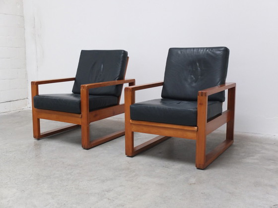 Image 1 of Paire unique de chaises longues modernistes Van Den Berghe-Pauvers, années 1960