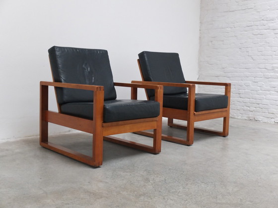 Image 1 of Unique Pair of Modernist Lounge Chairs Van Den Berghe-Pauvers, 1960s