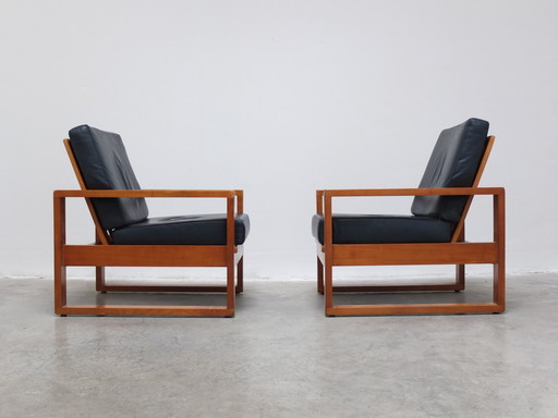 Unique Pair of Modernist Lounge Chairs Van Den Berghe-Pauvers, 1960s