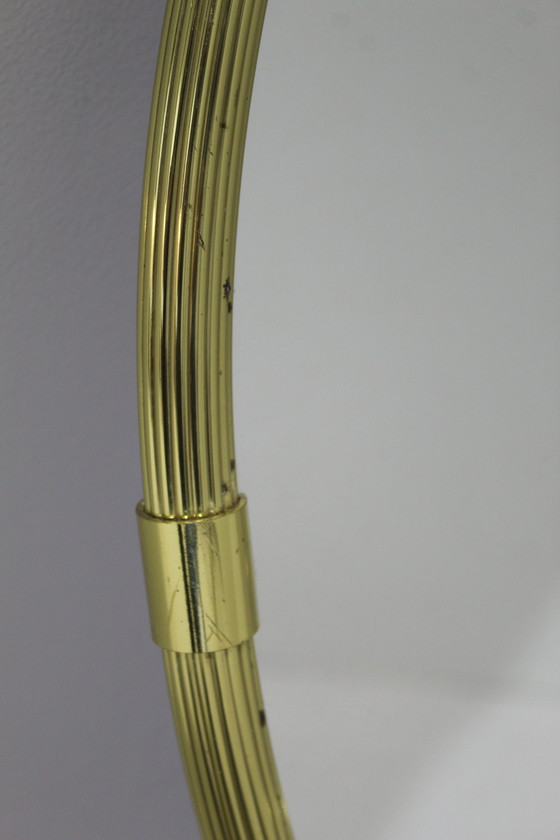 Image 1 of Vintage Mirror - Oval Brass Rim, 1960s