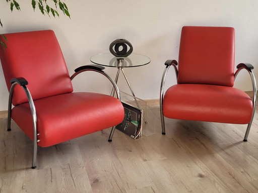 2x Gelderland Armchairs 5770 Jan Des Bouvrie