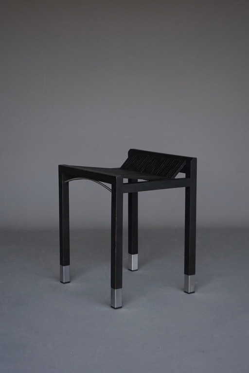 Minimalist low stool by Ruud Jan Kokke, 1970S