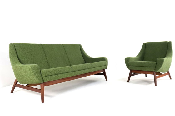 Image 1 of Midcentury Armchair 'Geleen' New Upholstered Vintage