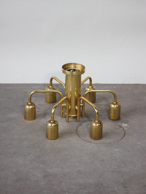 Ceiling lamp brass 1970s