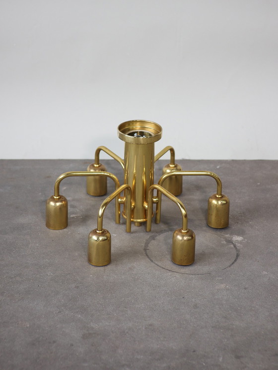 Image 1 of Ceiling lamp brass 1970s