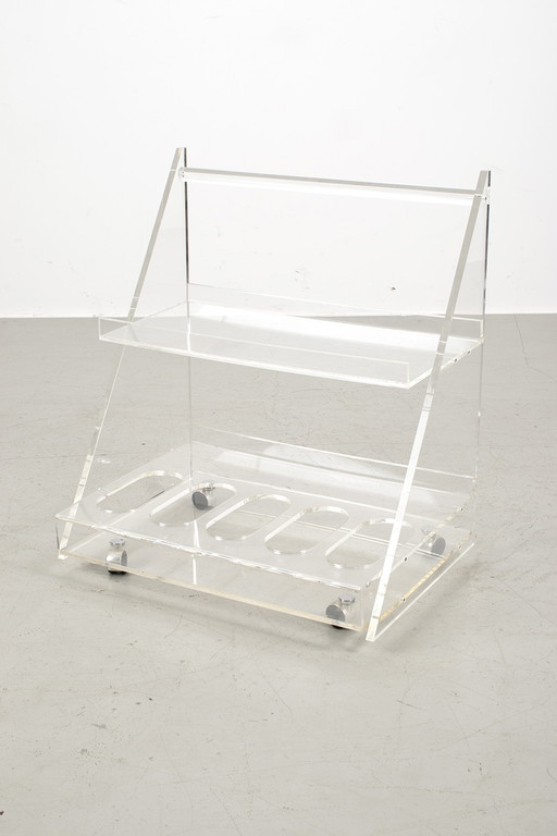 Plexiglas bar trolley