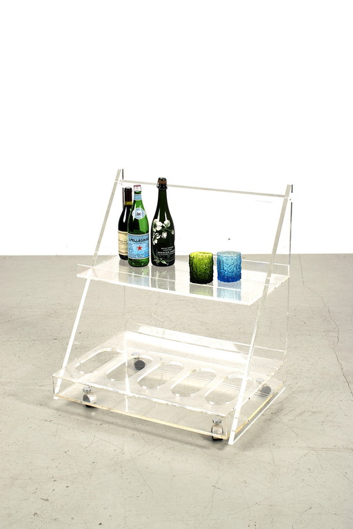 Plexiglas bar trolley