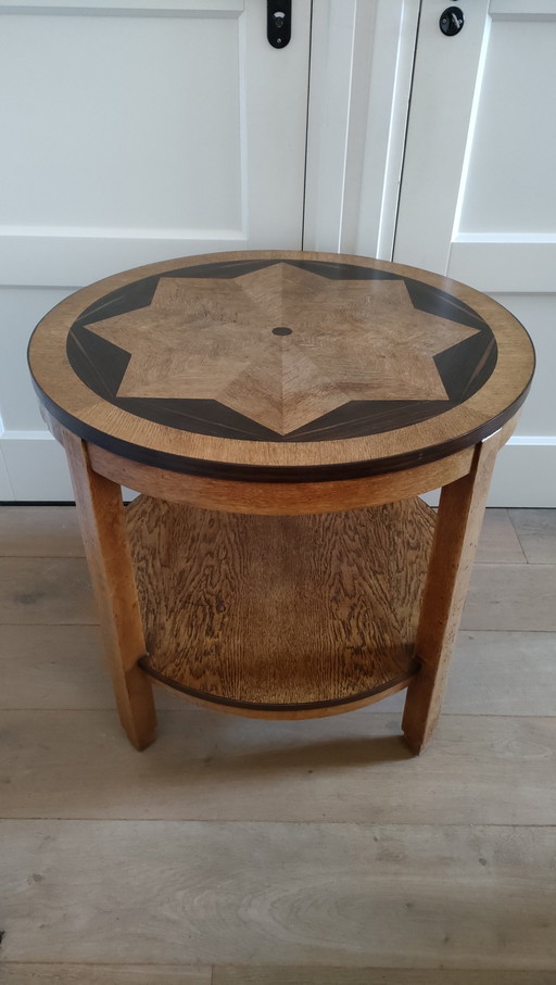 Antique Amsterdam School Coffee Table Side Table Coffee Table