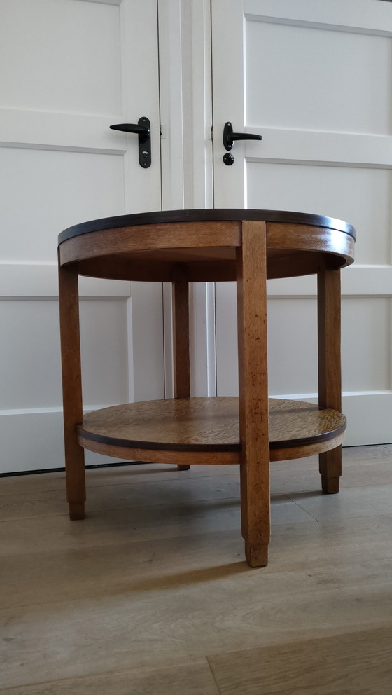 Image 1 of Antique Amsterdam School Coffee Table Side Table Coffee Table