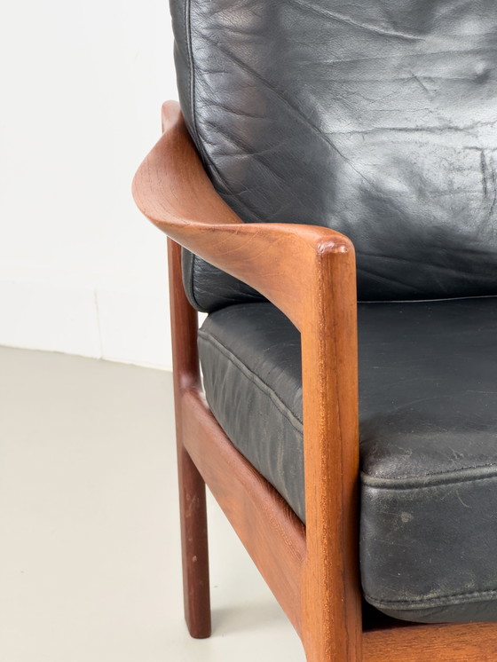 Image 1 of Danish Teak Lounge Chair By Illum Wikkelsø For Niels Eilersen, 1960S