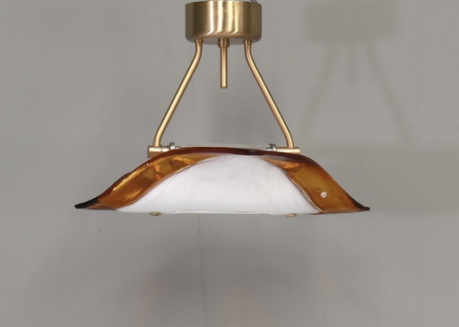 La Murrina "Albatros" ceiling lamp Murano Glass/ Brass Italy 80's design