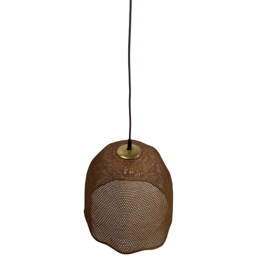 1960S Rattan Wicker Beehive Pendant Hanging Lamp