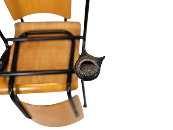 Image 1 of Marko - Ynske Kooistra - Sedia da scuola - Industriale - Legno - Metallo - ANNI '60