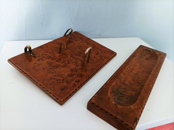 Image 1 of Astuccio portapenne e porta diario in radica di olmo