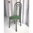 Chaise italienne vintage "Arches" en acier tubulaire vert