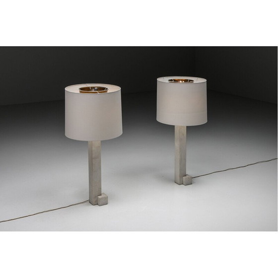 Image 1 of Vintage floor lamp with bronze and Italian marble, 1950s