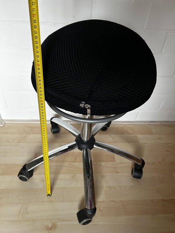 Image 1 of Stool With Wheels Height Adjustable