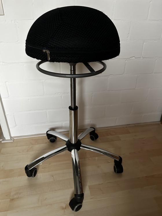 Image 1 of Stool With Wheels Height Adjustable