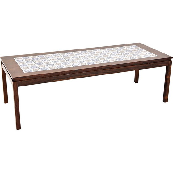 Image 1 of Vintage coffee table in ceramic and rosewood, Denmark 1960