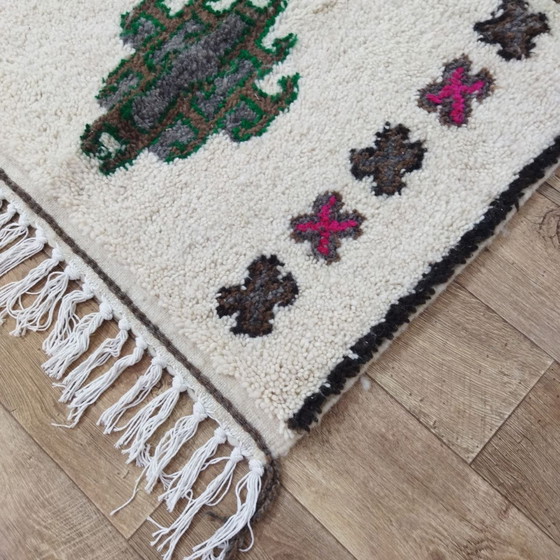 Image 1 of Small Handmade Moroccan Wool Rug - Small Handmade Moroccan Wool Rug