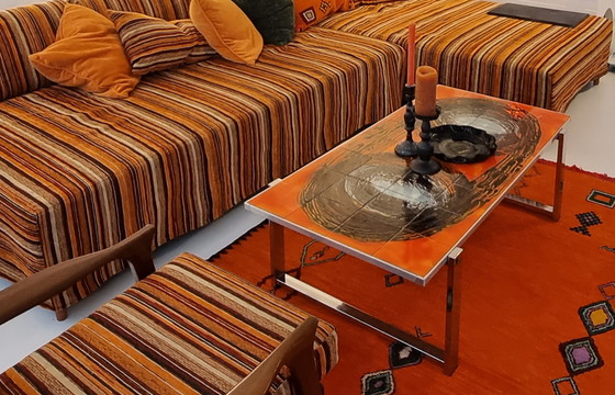 Image 1 of Salontafel vintage di tegels arancioni
