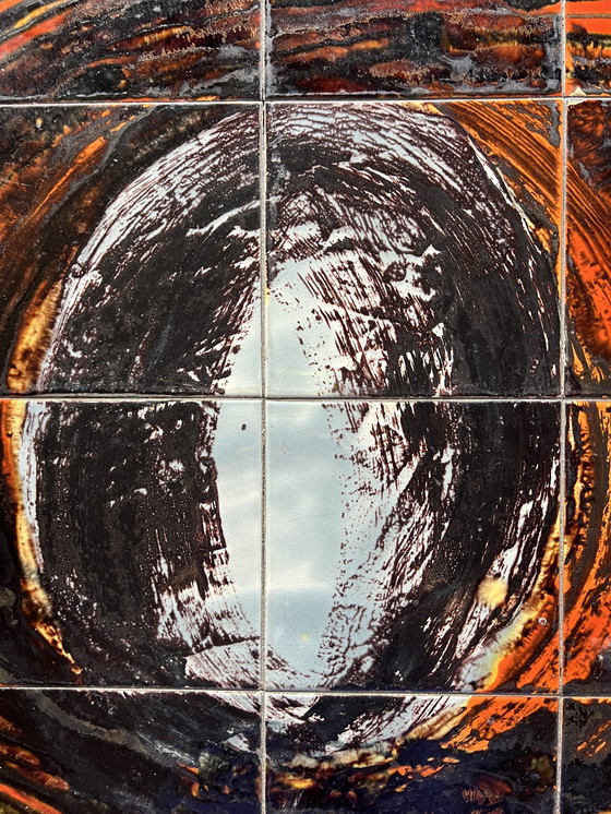 Image 1 of Salontafel vintage di tegels arancioni