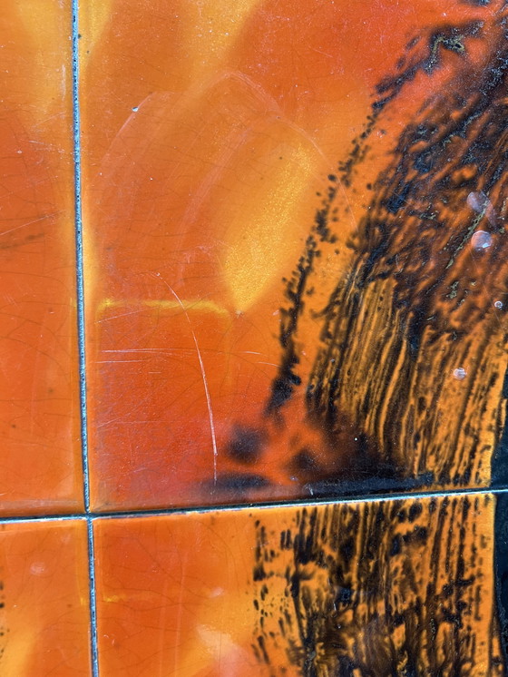 Image 1 of Salontafel vintage di tegels arancioni