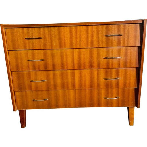 Cómoda vintage con 4 cajones, 1960