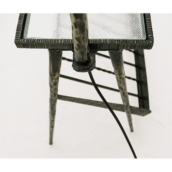 Image 1 of Vintage wrought iron floor lamp with magazine rack