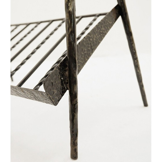 Image 1 of Vintage wrought iron floor lamp with magazine rack